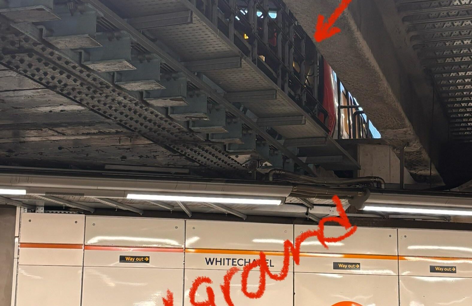 At Whitechapel, the underground is overground, and the overground is underground.