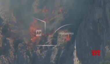 Wildfire on Croatia's Adriatic coast injures several people and forces dozens to evacuate (Video)
