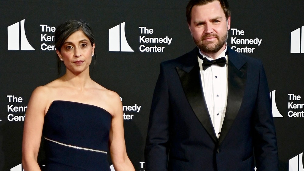 WASHINGTON, DC - JUNE 11: Usha Vance and U.S. Vice President JD Vance attend the opening night of "Les Mis√©rables" at The Kennedy Center on June 11, 2025 in Washington, DC. (Photo by Shannon Finney/Getty Images)