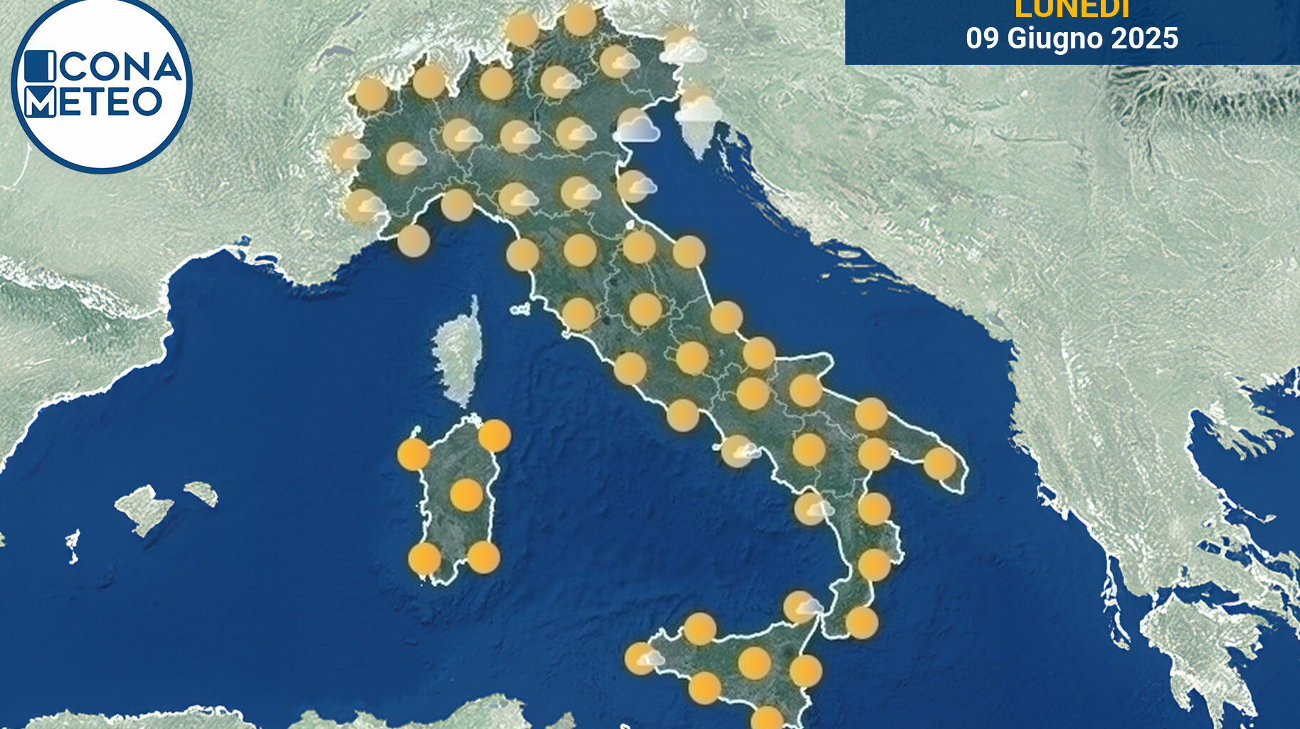 Meteo Italia oggi: sole e caldo in tutto il paese con qualche nuvola
