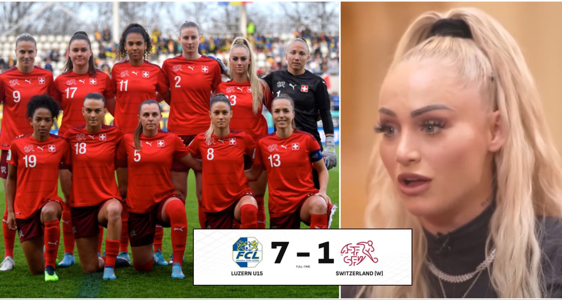 Alisha Lehmann Breaks Silence After Switzerland’s 7-1 Defeat Against U15 Boys Team