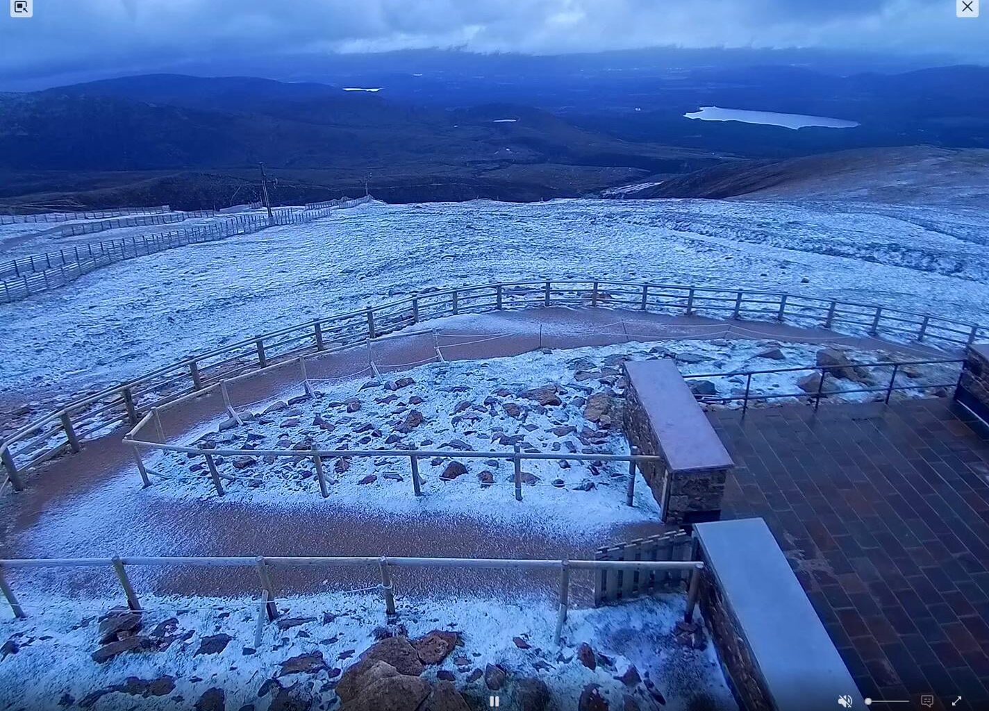 Snow on Cairngorm today