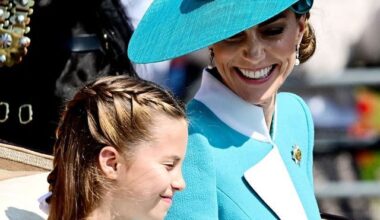 Princess Charlotte, 10, and Mom Kate Middleton Twin in Aqua for Picture-Perfect Trooping Moment | 📷: Getty; Shutterstock
