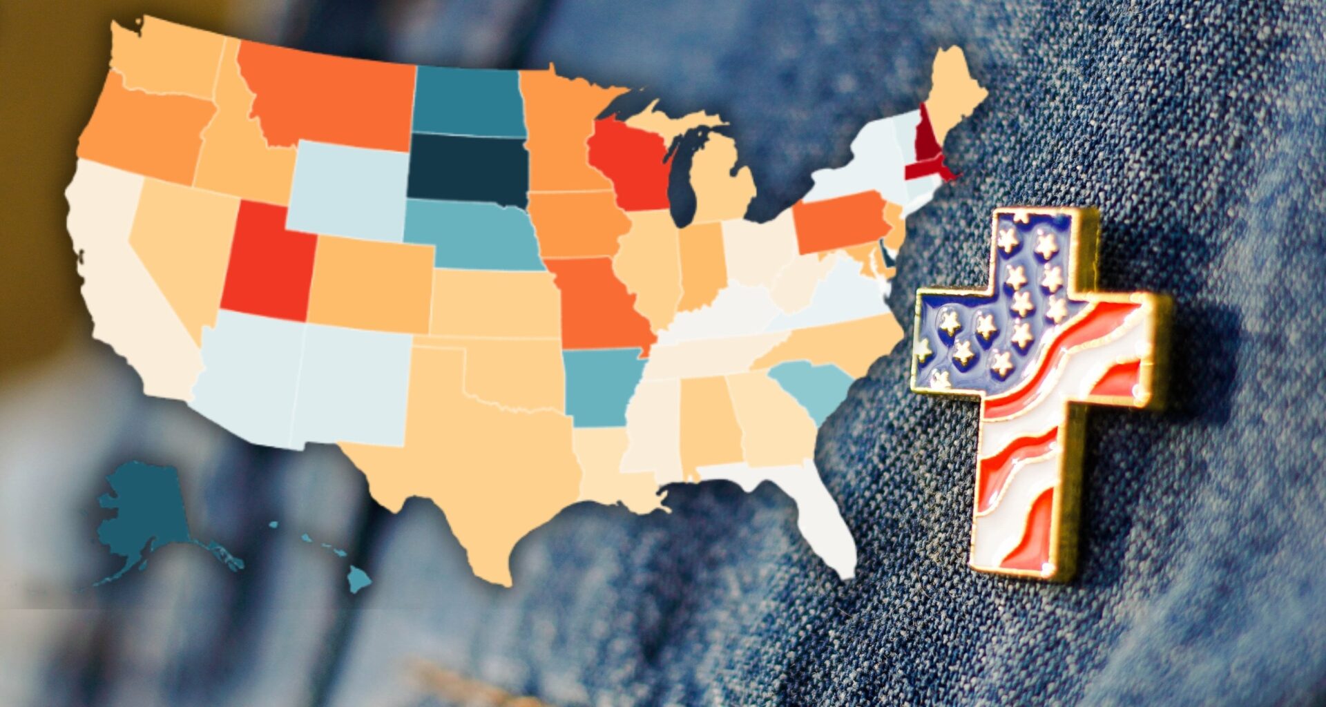 % Change in ‘Religiously Unaffiliated’ Adults by US State