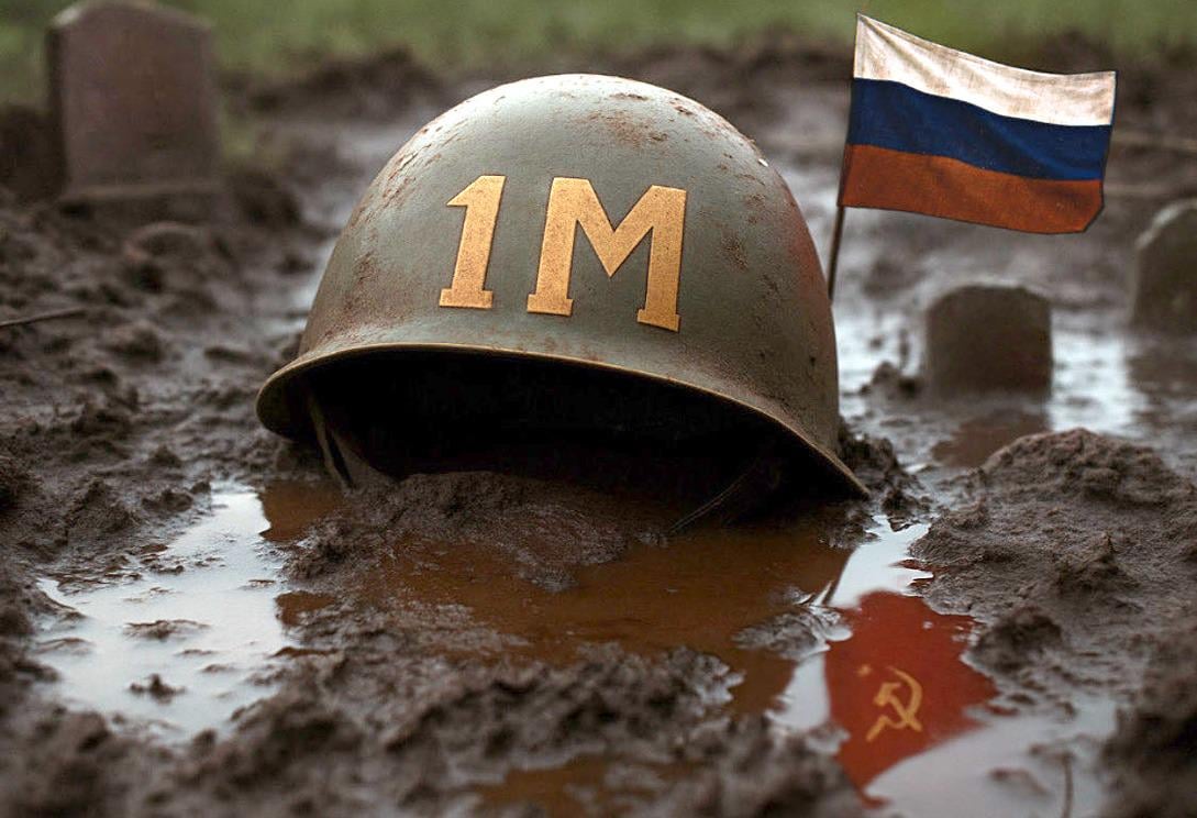Putin’s Ukraine war toll tops 1MILLION Russians dead & wounded after 40 months of a war Putin expected to win within days.
*According to the Ukrainian General Staff