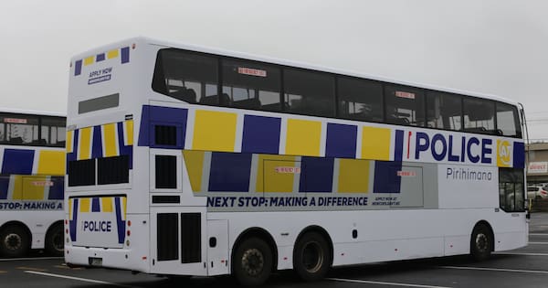 Fleet of 'police buses' rolled out in Auckland to drive recruitment