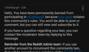 got banned because I mentioned the negatives of my area