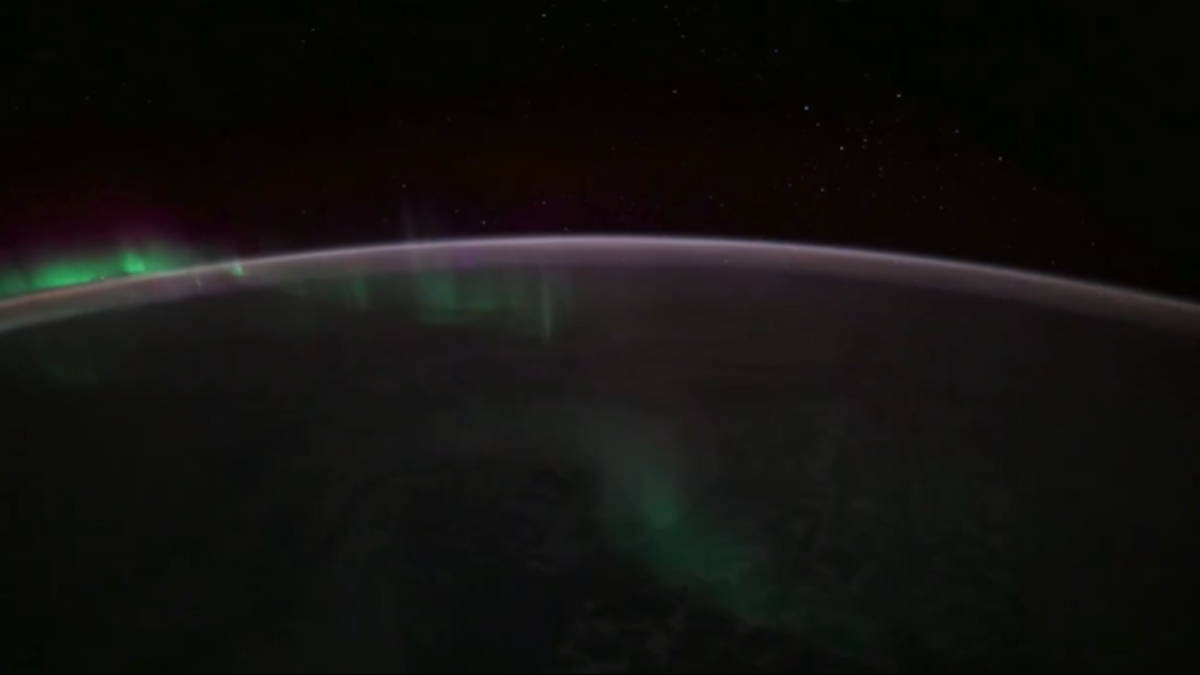 NASA Astronaut Shares Video Of Pink Auroras Captured From International Space Station