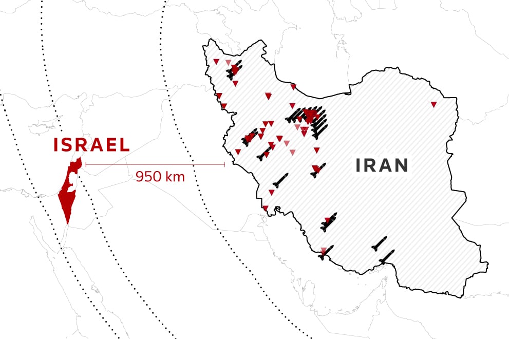 Mapping the conflict between Israel and Iran