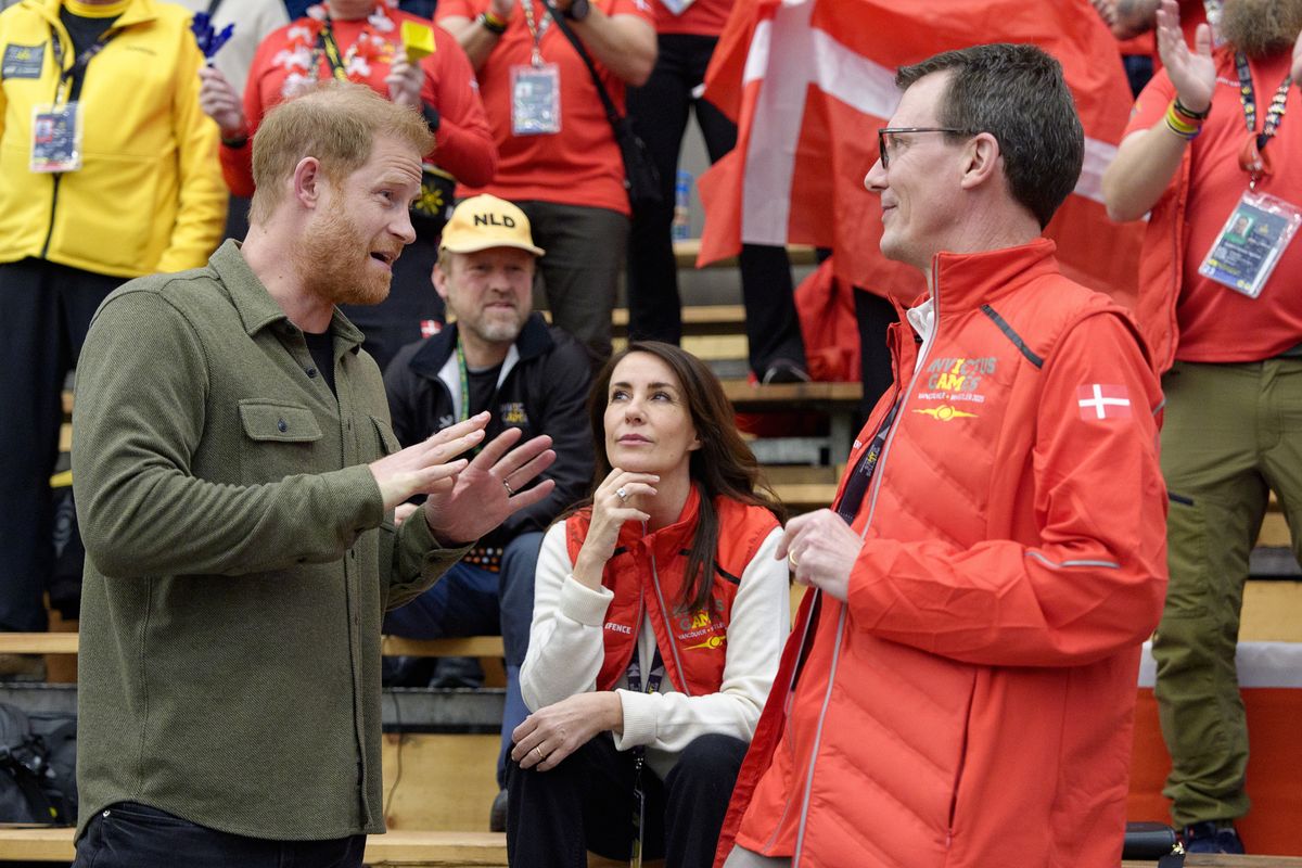 Prince Harry with Prince Joachim and Princess Marie of Denmark