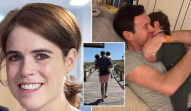 Princess Eugenie shares sweet unseen holiday photos with children after Trooping the Colour absence