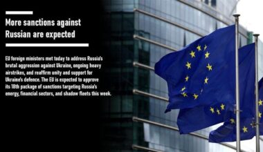 EU foreign ministers met today to address Russia’s brutal aggression against Ukraine, ongoing heavy airstrikes, and reaffirm unity and support for Ukraine’s defence. The EU is expected to approve its 18th package of sanctions targeting Russia’s energy, financial sectors, and shadow fleets this week