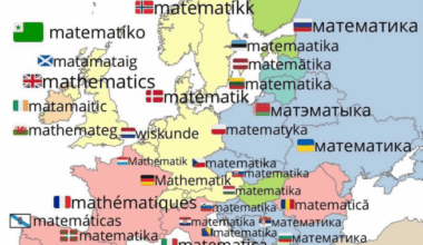 How countries in Europe say mathematics