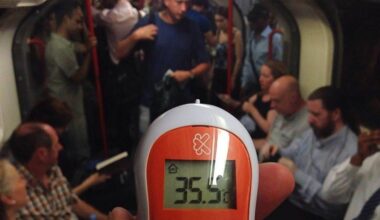 Fun fact - it can get hotter on the tube than the legal limit for transporting cattle