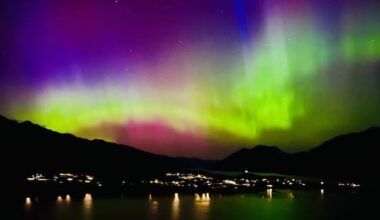 Aurora light up the night sky across New Zealand
