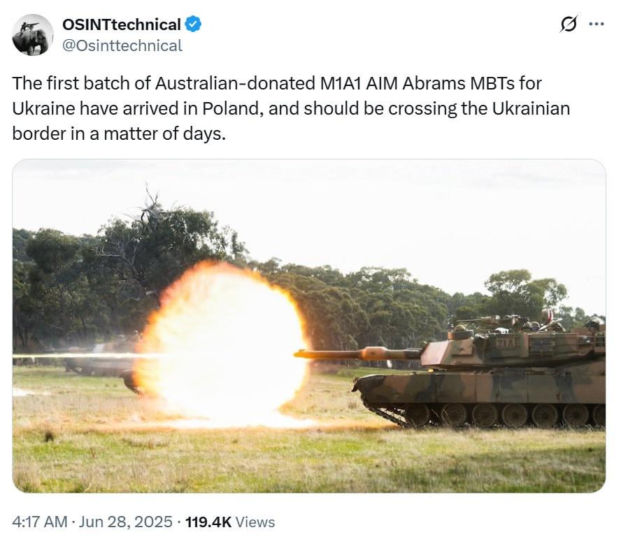 Australian M1A1 AIM Abrams Donated To Ukraine - UPDATE