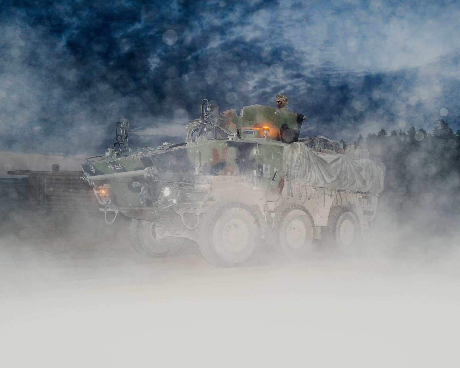 A military vehicle.