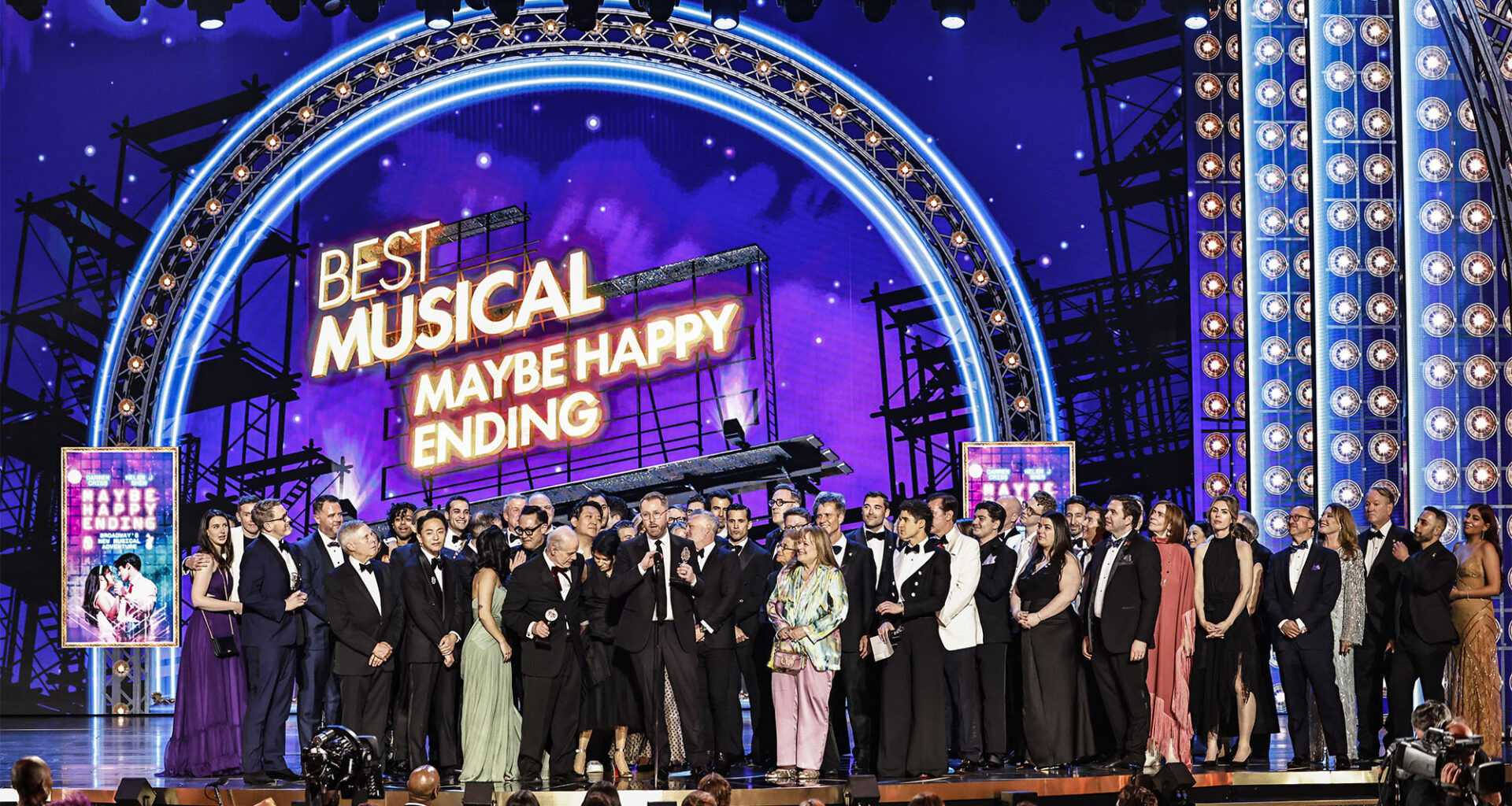The cast of the South Korean play Maybe Happy Ending receive a Tony Award for best musical