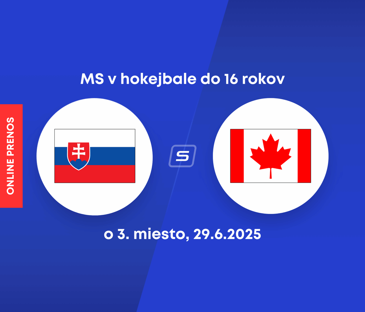 Slovensko - Kanada: ONLINE zápas o 3. miesto na MS v hokejbale do 16 rokov
