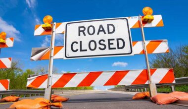 Road closed due to gas leak