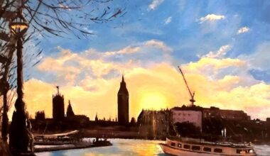 'Westminster Silhouettes' (My latest London Oil Painting. Hope you enjoy)