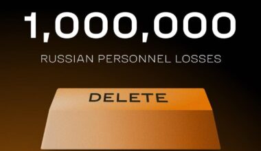'DELETE' - Official graphic from the UA MOD celebrating the elimination of 1,000,000 Russian occupiers