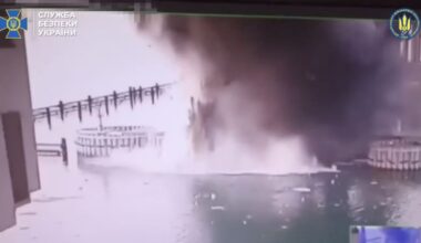 Ukraine strikes bridge connecting Russia to Crimea with underwater explosives