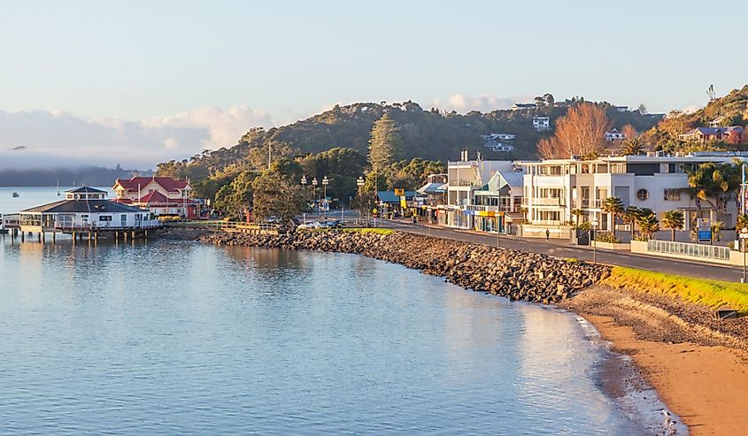 Paihia is the main tourist town in the Bay of Islands in New Zealand.