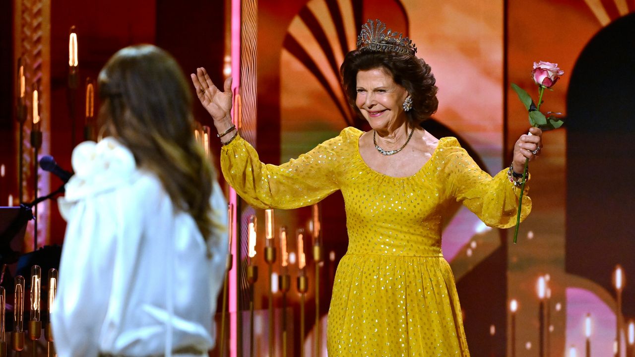 Queen Silvia of Sweden Rewears Glittering Gown from Almost 50 Years Ago