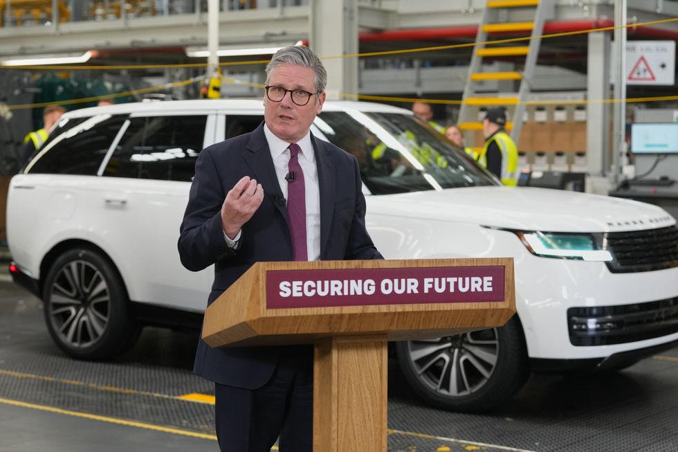 Sir Keir Starmer at the JLR factory