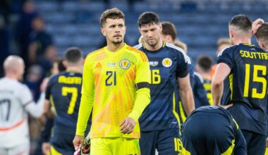 Scotland's Cieran Slicker struggled on his debut