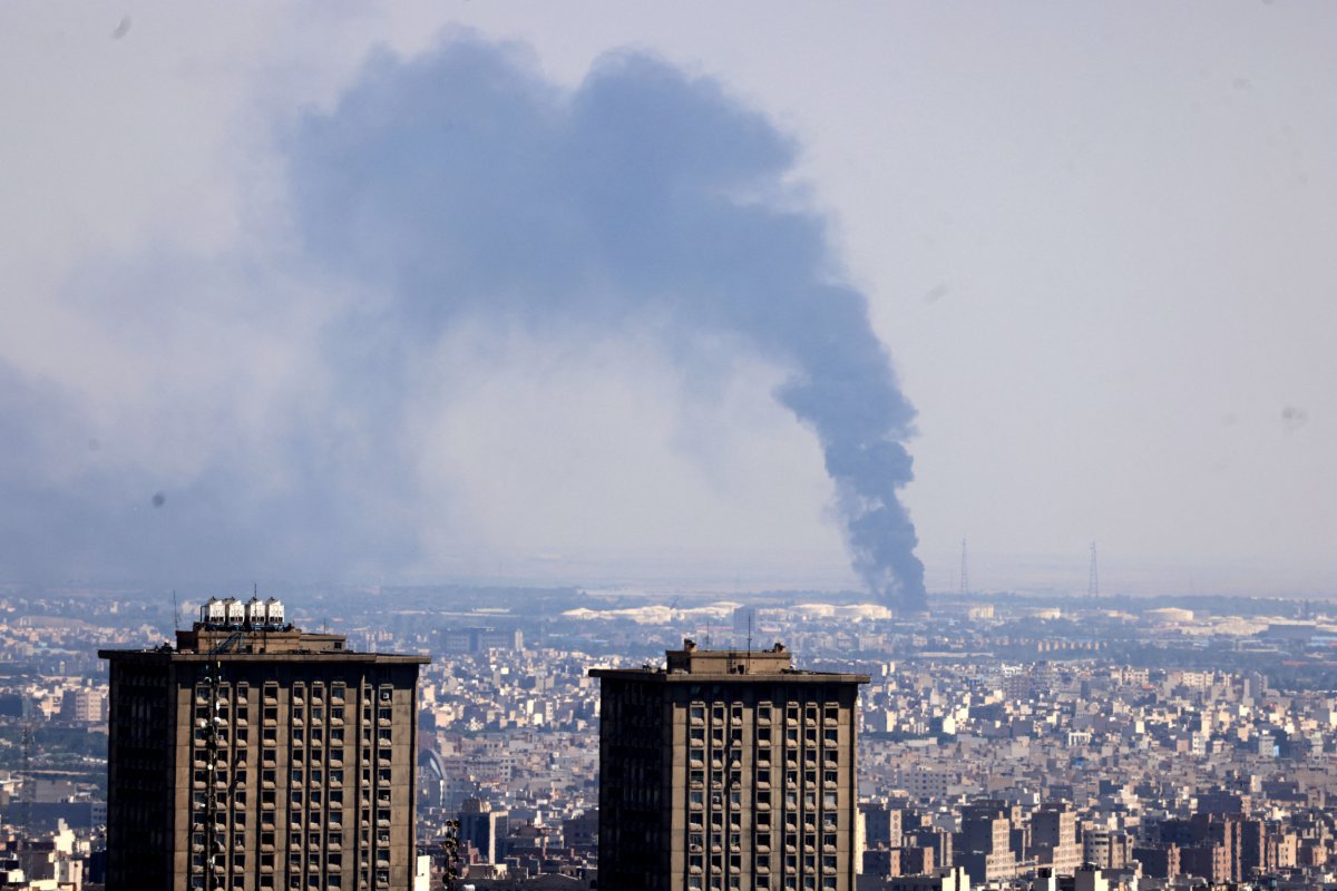 Smoke billows over Tehran