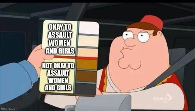 A racist's guide for when to care about violence against women and girls