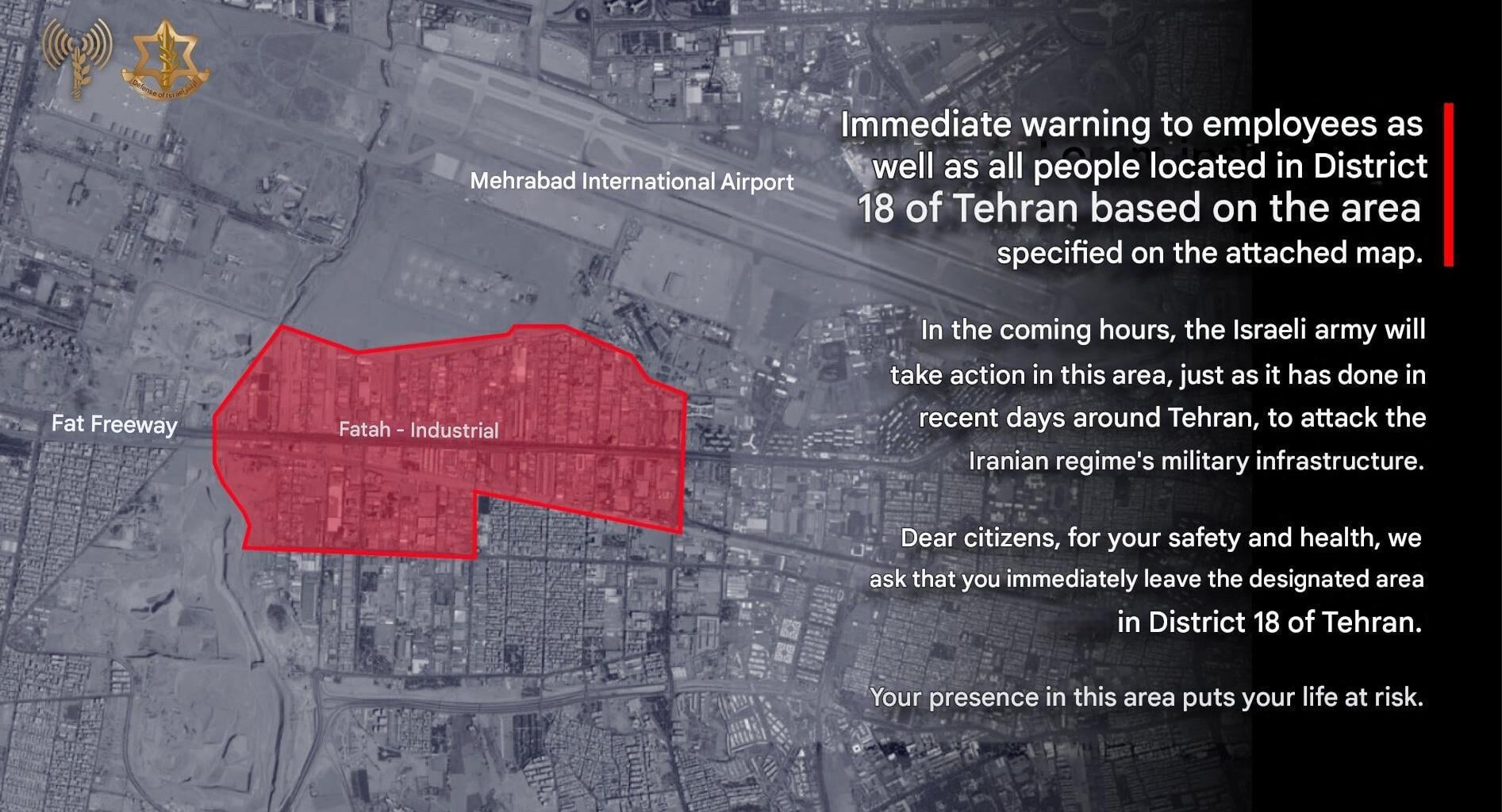 If any of you (or family members and friends) live in this area then please notify them and tell them to evacuate as soon as possible.