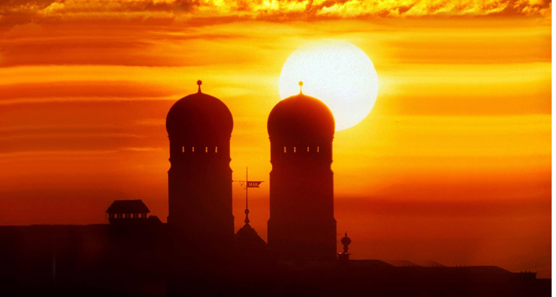 Ein Bild aus München während einer Hitzewelle im Sommer