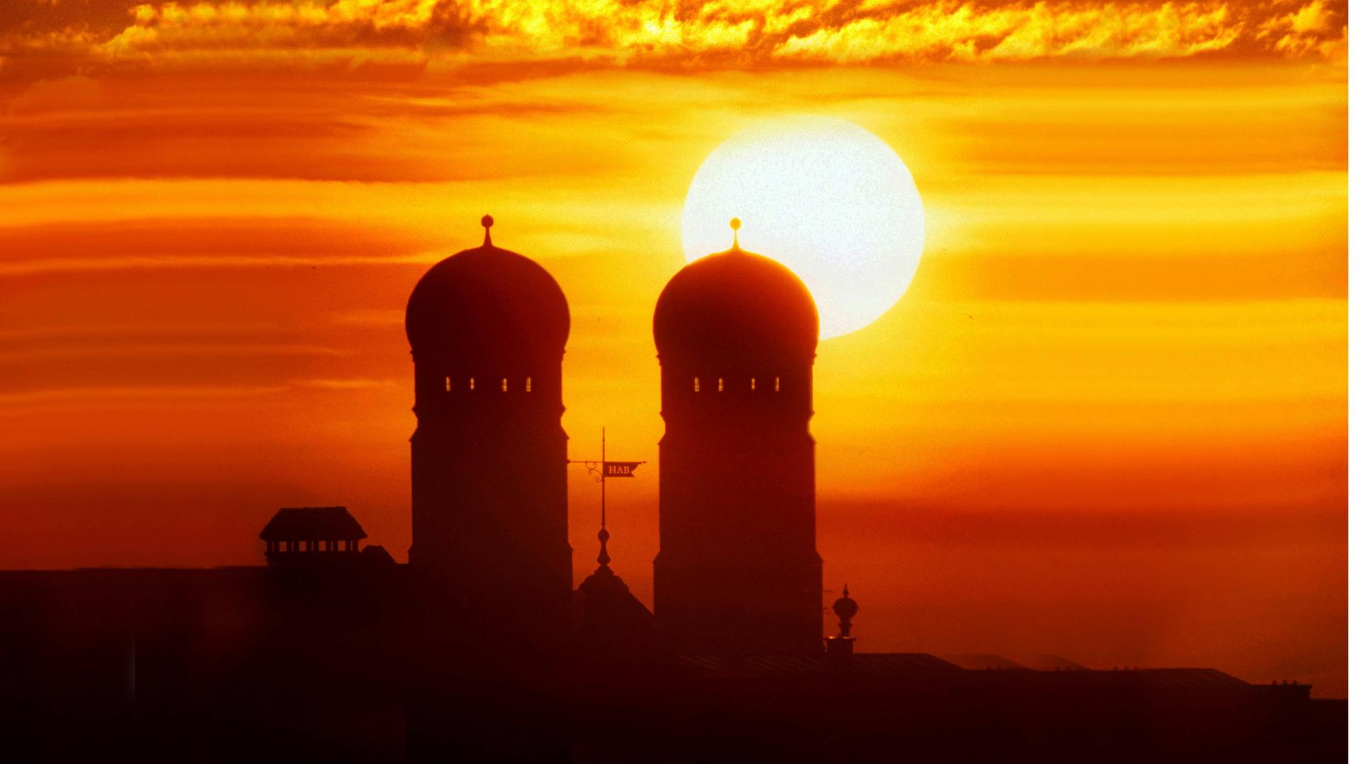 Ein Bild aus München während einer Hitzewelle im Sommer