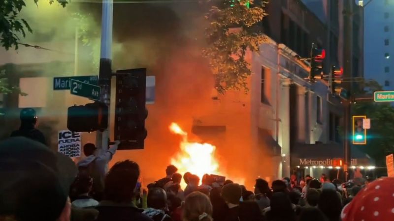 Live updates: LA protests against Trump ICE raids, Marines deployment, Seattle demonstrations