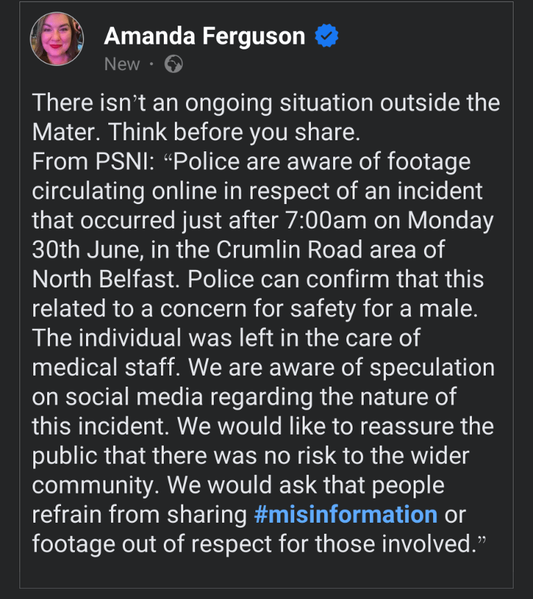 Social media lies: Mater Hospital incident