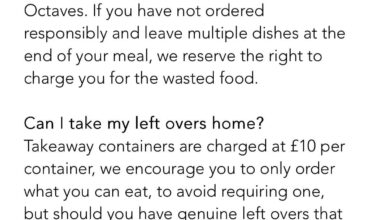 Thoughts on these restaurant policies?