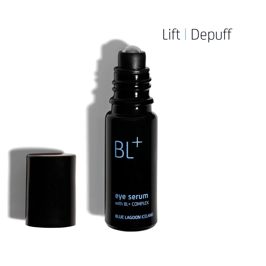 Blue Lagoon Iceland BL+ Eye Serum rollerball, designed to lift and depuff, with BL+ Complex.