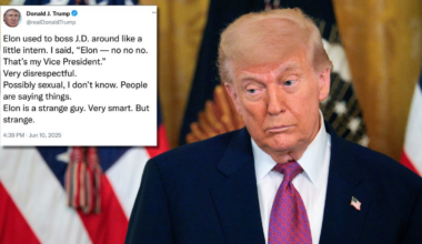 Beware of fake Trump post calling Musk's treatment of JD Vance 'possibly sexual'