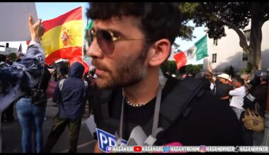 Spanish flag spotted in LA protest!