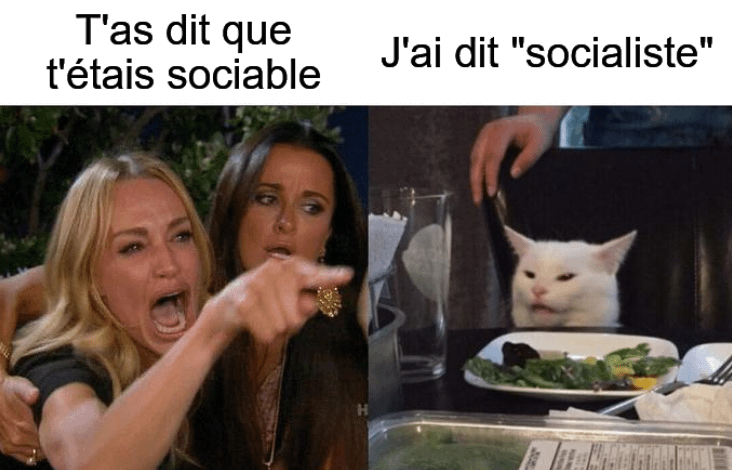 J'aime bien les gens mais en temps que groupe, vous voyez