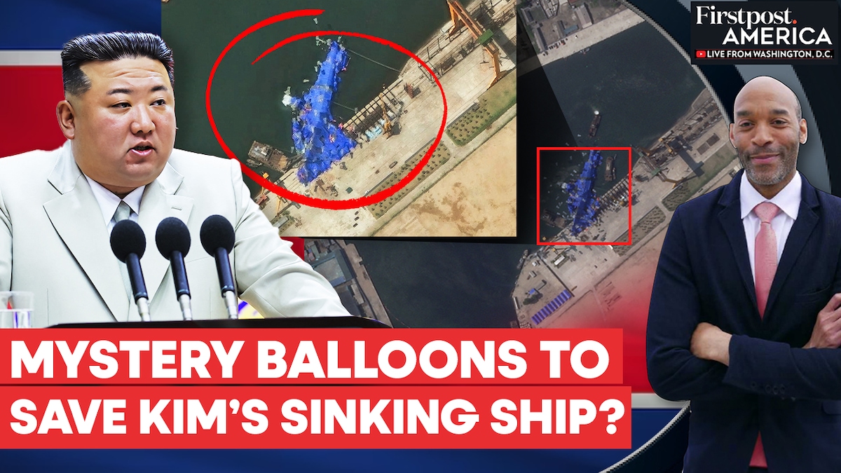 North Korea's Kim Jong Un Sends "Mystery" Balloons to Damaged Warship | Firstpost America