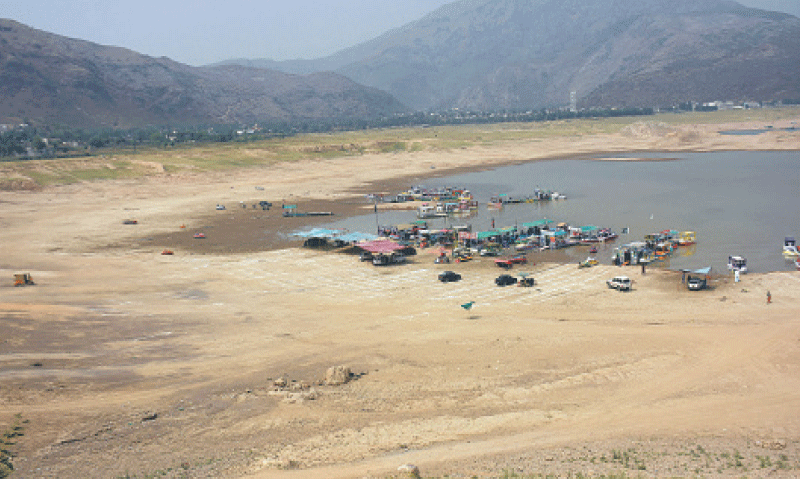 Water level in Khanpur Dam drops to critically low level