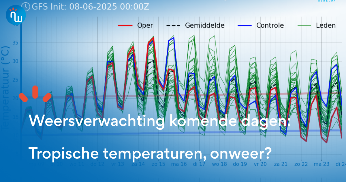 Weersverwachting komende dagen: tropische temperaturen, ook onweer?