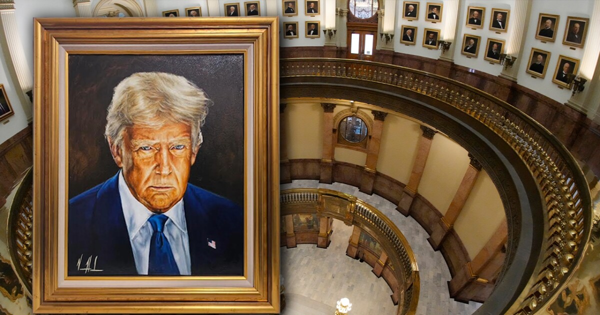 A new Trump portrait, donated by the White House, to hang in the Colo. Capitol