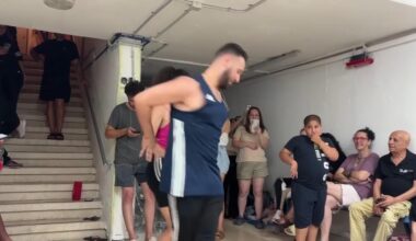Salsa teachers dance in shelter in Tel Aviv to relieve tension during Iranian barrage