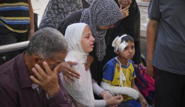 Palestinian health authority says Israel kills 25 waiting on aid as war death toll exceeds 56,000