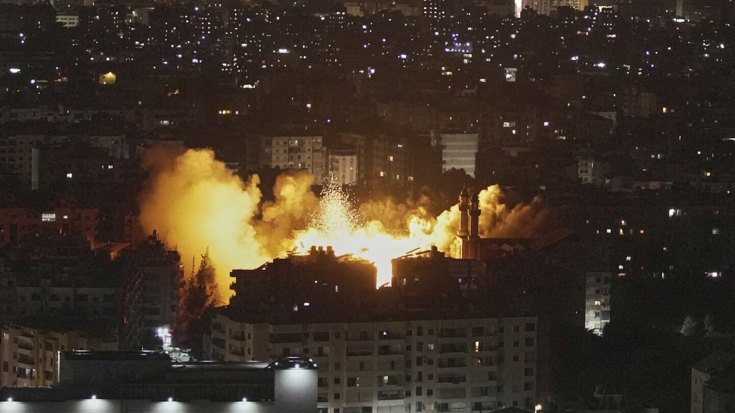Israel strikes Beirut's suburbs to target what it says is Hezbollah drone production